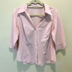 Marks&Spencer- Baby Pink Button Up Shirt- Size 12